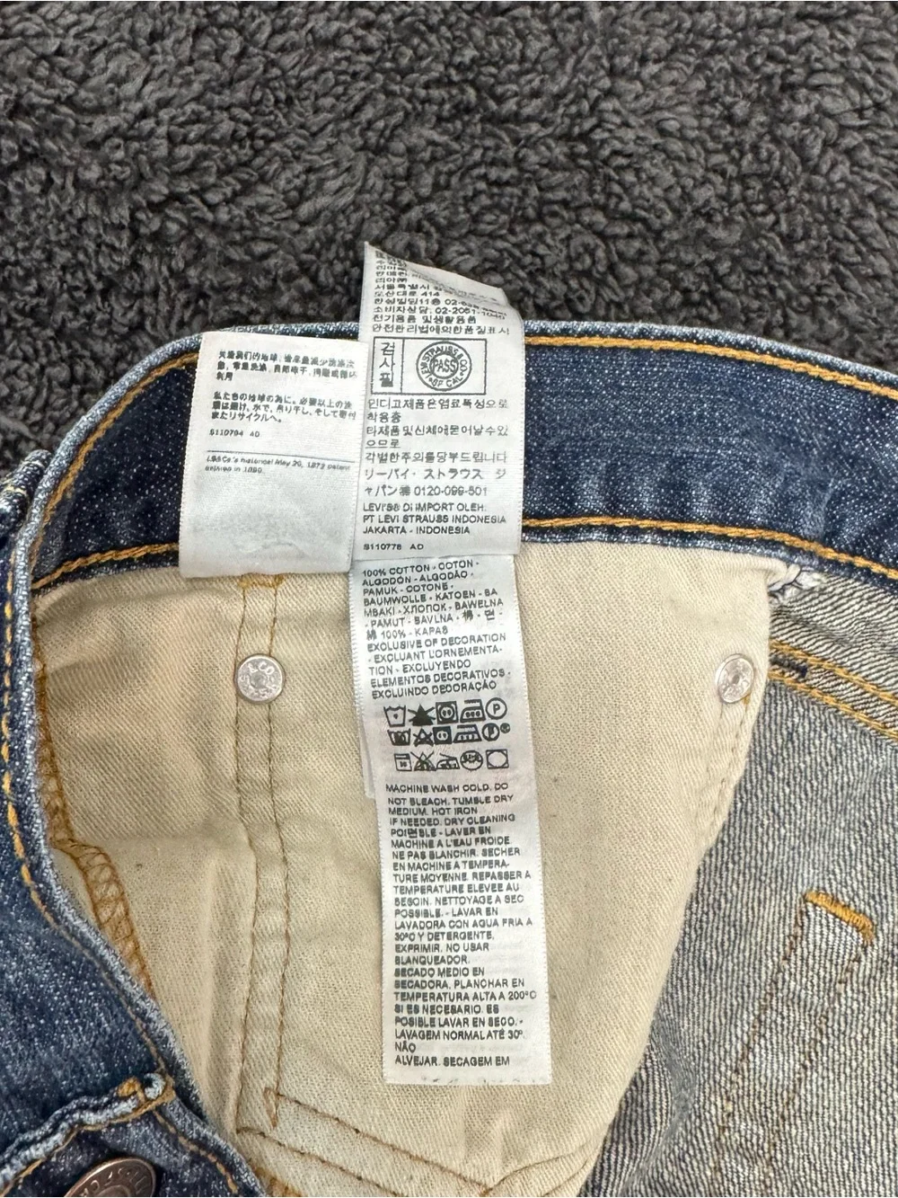 Mens Levis 559 Relaxed Straight Fit Denim Blue Jeans 40X32